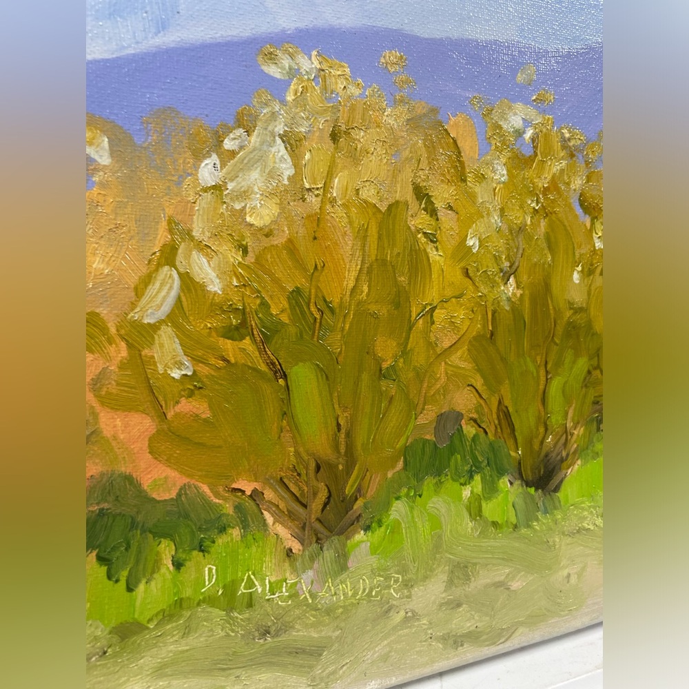 Original signed painting.  Fall trees.  Signed.
